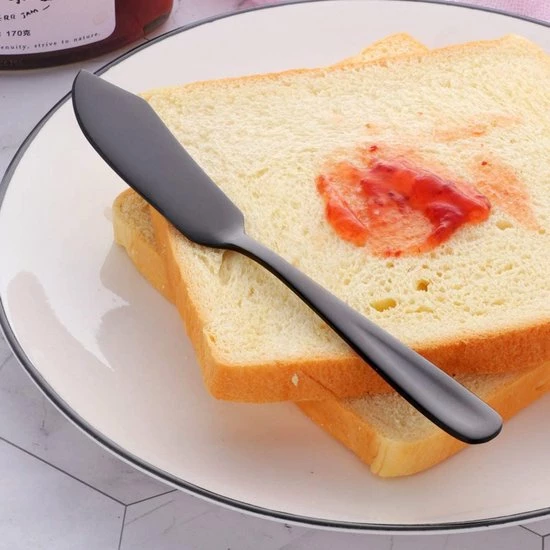 House Of Husk Botermesjes Set - Zwart - RVS - Botermes - Smeermessen - Tapas Mesjes - 6 Stuks - Afbeelding 6