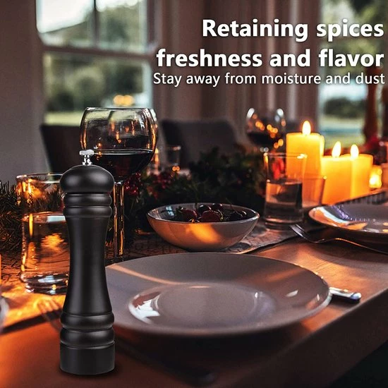 Shasim Zout En Pepermolen Set - BLACK FRIDAY- Zwart - Afbeelding 8