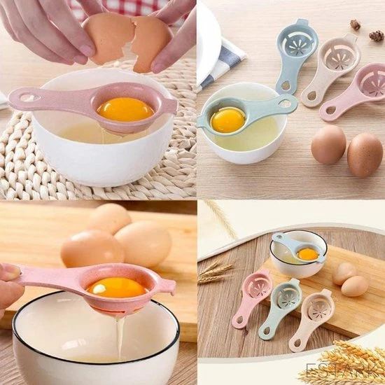 ESTARK® Eierscheider - Professionele Ei-scheider - Ei Scheiden - Eidooier Scheider - Eiwit - Ei Scheider - Eigeel - Eierscheider - Eischeider Met Slagkant - Blauw - Afbeelding 3