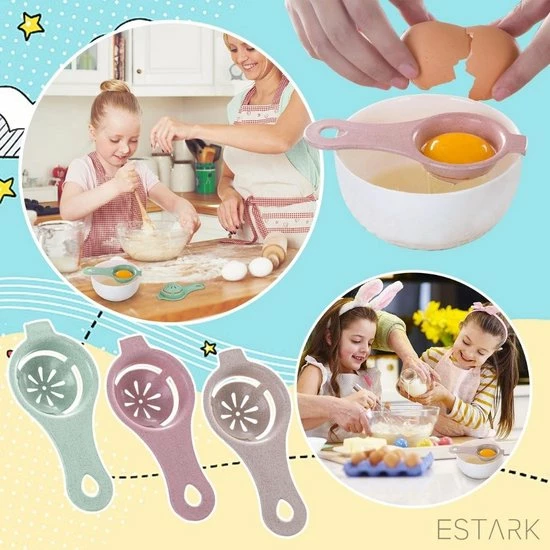 ESTARK® Eierscheider - Professionele Ei-scheider - Ei Scheiden - Eidooier Scheider - Eiwit - Ei Scheider - Eigeel - Eierscheider - Eischeider Met Slagkant - Blauw - Afbeelding 7