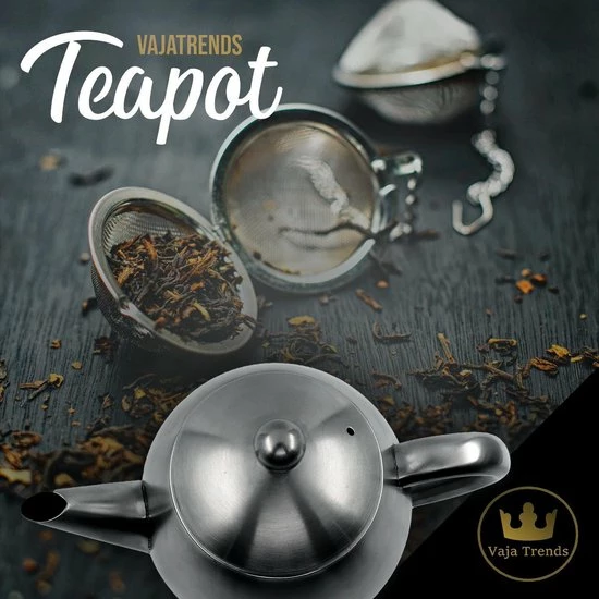 Vaja Trends Vaja Valerie - Theepot Met Filter - Dubbelwandig - RVS - 1.2L - Afbeelding 8