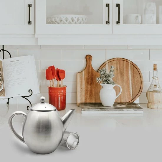 Vaja Trends Vaja Valerie - Theepot Met Filter - Dubbelwandig - RVS - 1.2L - Afbeelding 9