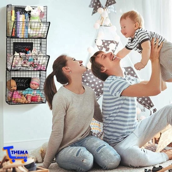 ThemaTrends® Ophangbare Fruitmanden Tot 24 Kilo - Fruit Basket - Zwart - Metaal - Bananenhouder - Afbeelding 9