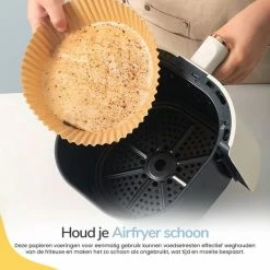 Merkloos AirFryer Wegwerpbakjes | AirFryer Bakpapier | Airfryer Accesoires | AirFryer Papieren Bakjes | Air Fryer Wegwerp Bakjes | Airfryer XXL | Luchtfriteuse Wegwerp Bakjes| 16CM | 30 Stuks | Bruin