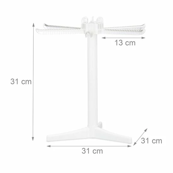 Relaxdays - Pasta Droogrek - Kunststof - Opvouwbaar - Pastadroger - Pasta Drogen - Afbeelding 3