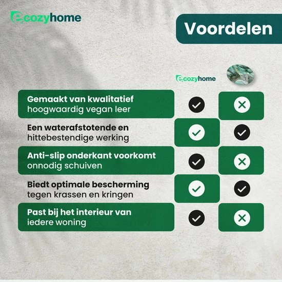 Ecozyhome® Onderzetters – Onderzetter Voor Glazen – Vegan Leren Onderzetters – 16 Stuks - Luxe Leren Onderzetters Met Houder – Leer - Zwarte Onderzetters - Leren Onderleggers - Afbeelding 8