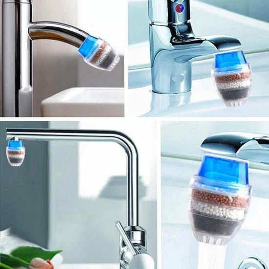 Ronyse Waterfilter Voor Op De Kraan - 2 Stuks - Zuiver Water - Waterontkalker - Waterzuivering - Kraanfilter - Waterontharder - Blauw - Afbeelding 4