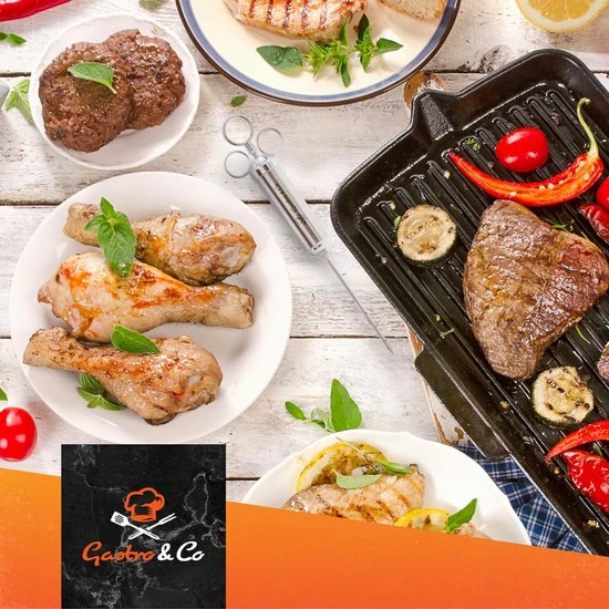 Gastro & Co® Marinade Injectiespuit - RVS Injector Inclusief 3 Naalden - Vaatwasser Bestendig - Metalen Barbecue Injector - Geschikt Voor Vlees / Vis / Groenten / Fruit / BBQ - Afbeelding 5