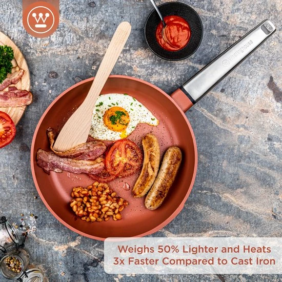 Westinghouse Performance Series - Koekenpan Inductie 28cm - Oven Geschikt - Rood - Afbeelding 8