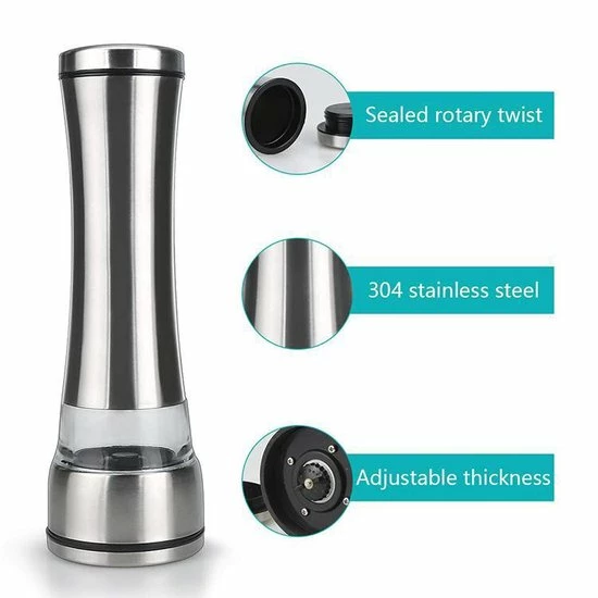 Timmers Trading Luxe Peper En Zoutmolen Set – Handmatig - Afbeelding 7