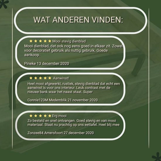 Inspiring Minds Dienblad Vierkant Hout 48 Cm Dienbladvierkant Met Handvatten - Afbeelding 9