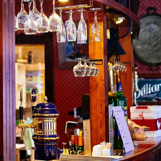 Kmerce Wijnglazenhouder Voor Aan De Muur | Wijnglazen Rek | 2-pack Voor 8 Glazen | Ophangrek Wijnglazen | Ophangrek Glazen | Ophangrek | Wijnglas Rek | Wijnglas Houder | Zwart - Afbeelding 6