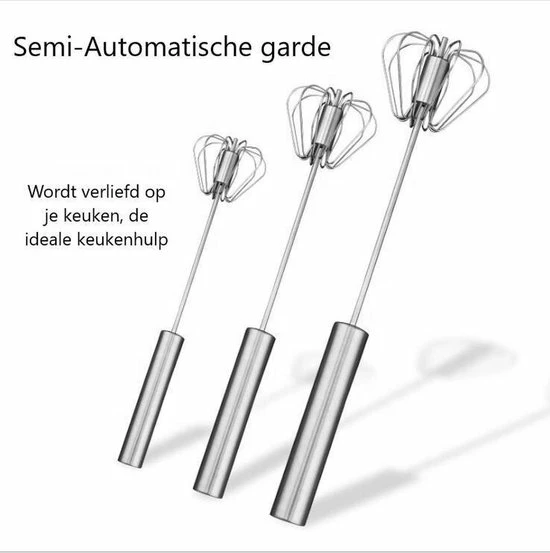 LOUZIR Semi Automatische Garde Van Roestvrij Staal - Beslag Klopper - Staafmixer - Mixer - Zilver - Afbeelding 9