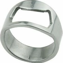 Merkloos Ring Bieropener Flessenopener | Zilverkleurig