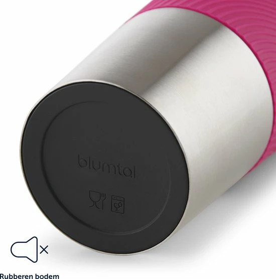 Blumtal Thermosbeker Classic - Lekvrij, BPA-Vrij En Vaatwasserbestendig - Hoge Kwaliteit Thermosfles Met Quick-Press Sluiting - Travel Mug 350 Ml - Berry - Roze - Afbeelding 2