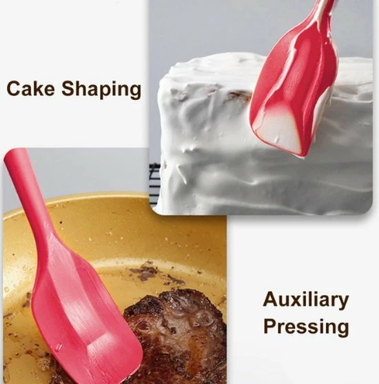 Superdealer Siliconen Spatel - Hittebestendig - Vaatwasserbestendig - BPA Vrij - Kookgerei - Pannenlikker - 21 Cm - Zwart - Afbeelding 4