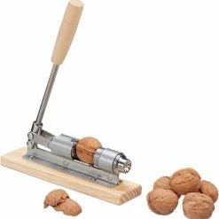 Relaxdays Retro Notenkraker Met Hendel - Nutcracker - Decoratief - Hout - Nut Breaker