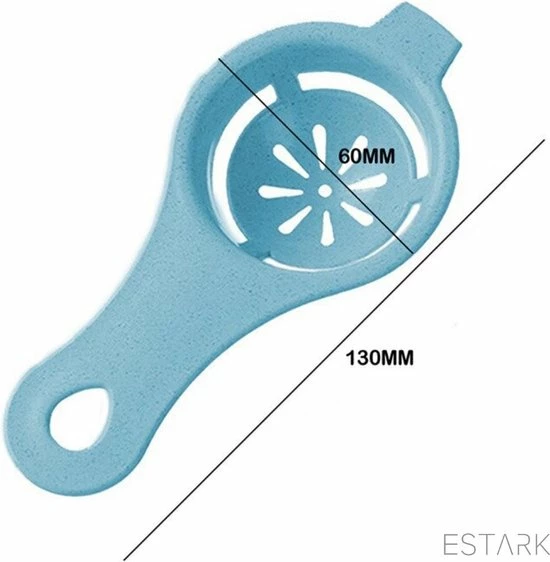 ESTARK® Eierscheider - Professionele Ei-scheider - Ei Scheiden - Eidooier Scheider - Eiwit - Ei Scheider - Eigeel - Eierscheider - Eischeider Met Slagkant - Blauw - Afbeelding 5