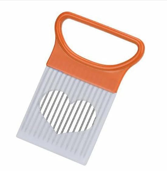 Merkloos Uiensnijder - Groentesnijder - RVS - Oranje - Afbeelding 3