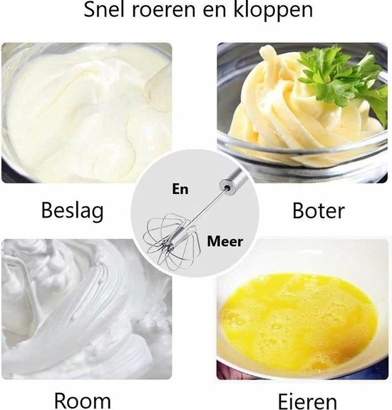 LOUZIR Semi Automatische Garde Van Roestvrij Staal - Beslag Klopper - Staafmixer - Mixer - Zilver - Afbeelding 14