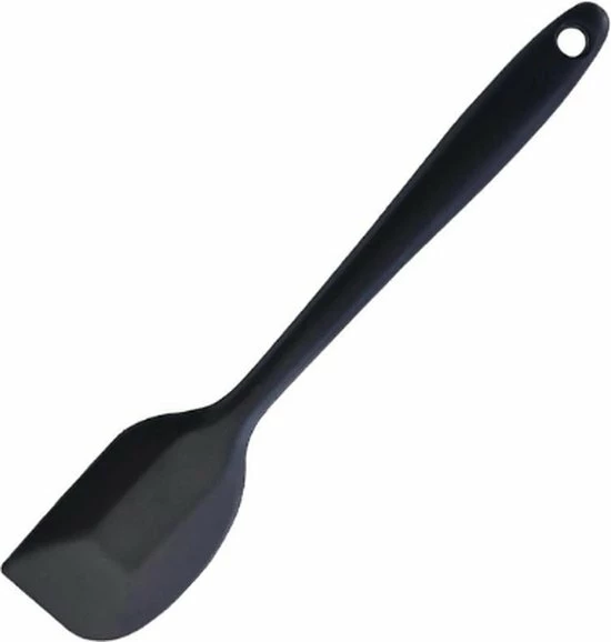 Superdealer Siliconen Spatel - Hittebestendig - Vaatwasserbestendig - BPA Vrij - Kookgerei - Pannenlikker - 21 Cm - Zwart