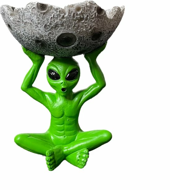 Spaceterdam Alien Asbak - Asbak Voor Buiten En Binnen - Unique Asbaak - Wiet Thema - Cannabis Thema