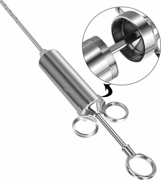 Nagtegaal Design Marinade Injector Set Met Accessoires In Opbergdoos - Afbeelding 3