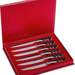 Rednas Steakmessen - Incl. Giftbox - Sinterklaas Cadeautjes - 6 Stuks - Luxe Geschenkset - RVS