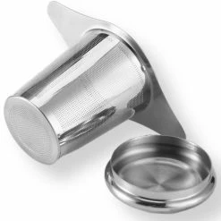Blended Lifestyle® Theezeef Met Handvat Inclusief Lekplaatje En Kruiden Knijper - Thee Ei Voor Losse Thee - Theefilter Voor Losse Thee - Thee Infuser
