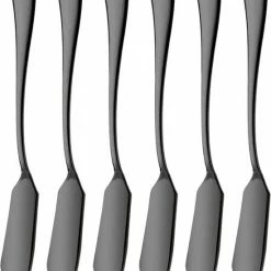 House Of Husk Botermesjes Set - Zwart - RVS - Botermes - Smeermessen - Tapas Mesjes - 6 Stuks