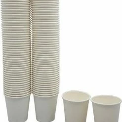 Dumil - Bekers - Papier/Karton - Wit - 50 Stuks - 200ML