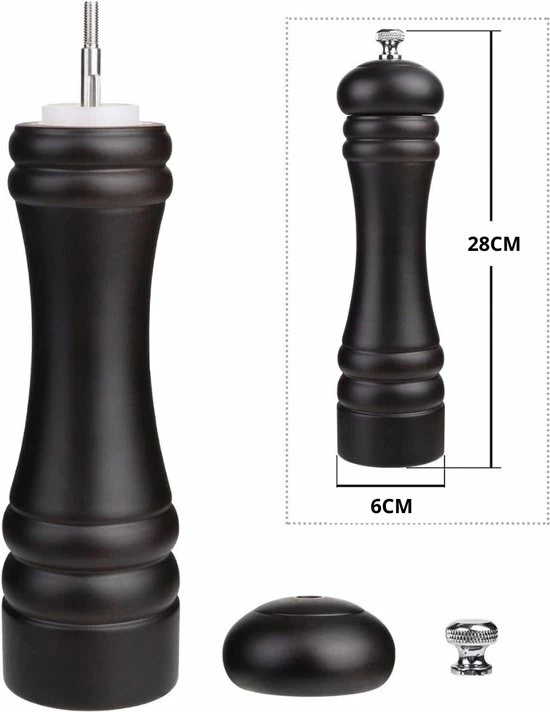 Shasim Zout En Pepermolen Set - BLACK FRIDAY- Zwart - Afbeelding 5