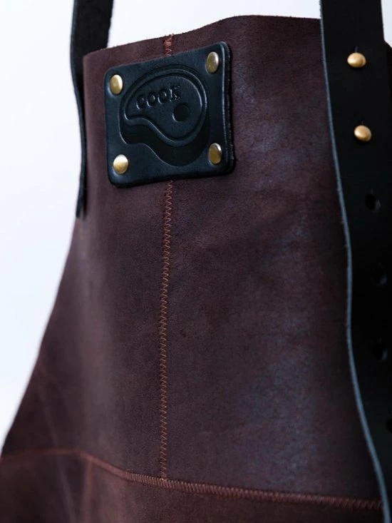 Leertheorie Leren Schort Luxe - Lederen Schort - BRUIN - Kokschort - Kookschort - BBQ Schort - Vaderdag - Stoer Cadeau Voor Man Vader Opa Papa - Afbeelding 2