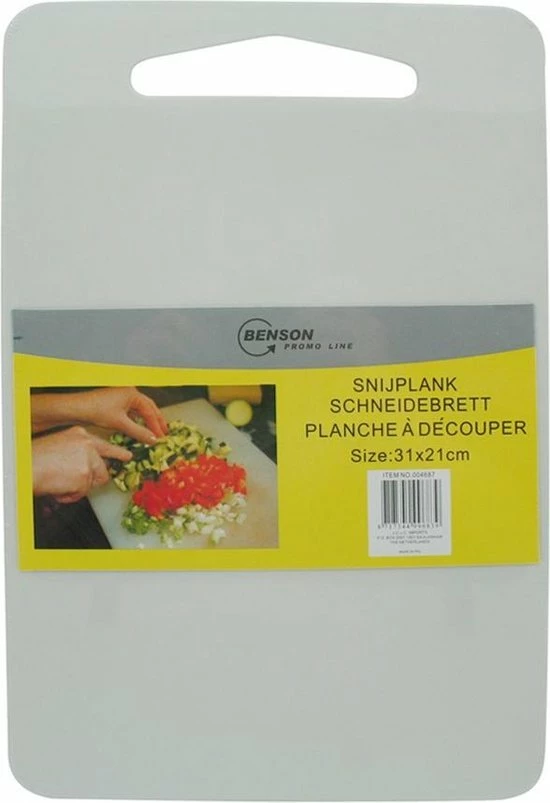 Benson Kunststof Snijplank - Groot - 31 X 21 X 0.5 Cm - Wit - Afbeelding 5